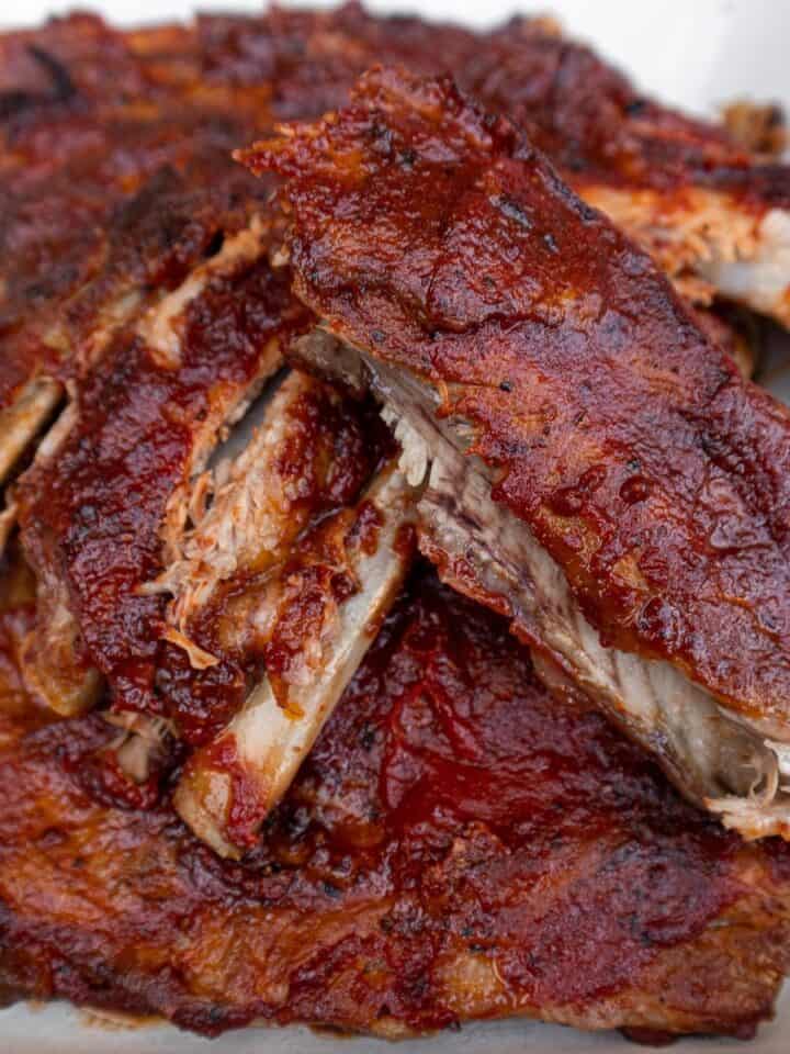 Fall off the bone BBQ pork ribs