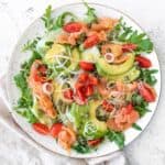 Smoked salmon salad recipe feature image
