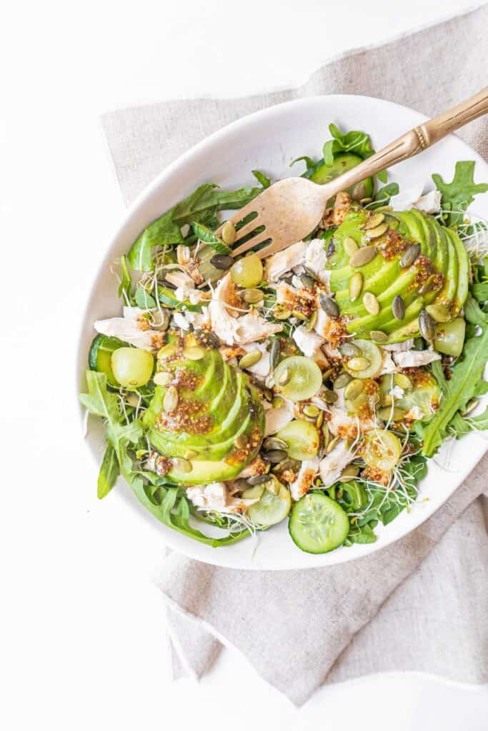 Green salad with chicken