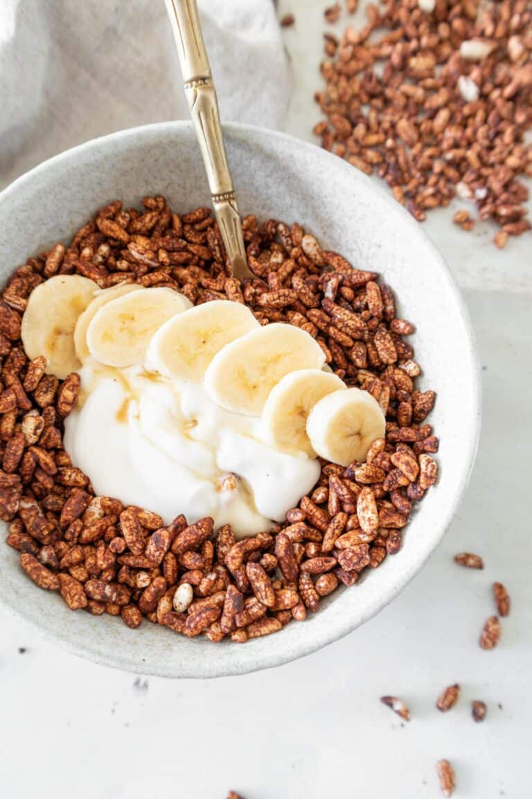 Healthy Crispy Chocolate Puffed Rice Cereal Recipe