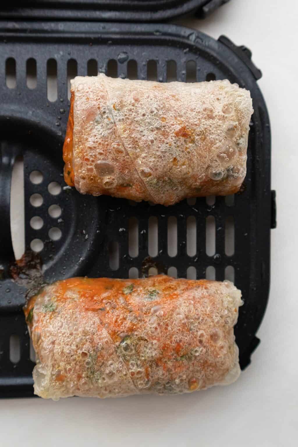 Easy Crispy Air Fryer Rice Paper Rolls With Prawns