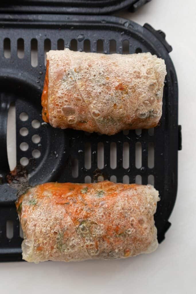 Easy Crispy Air Fryer Rice Paper Rolls With Prawns