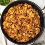 Lamb ragu slow cooker with pappardelle