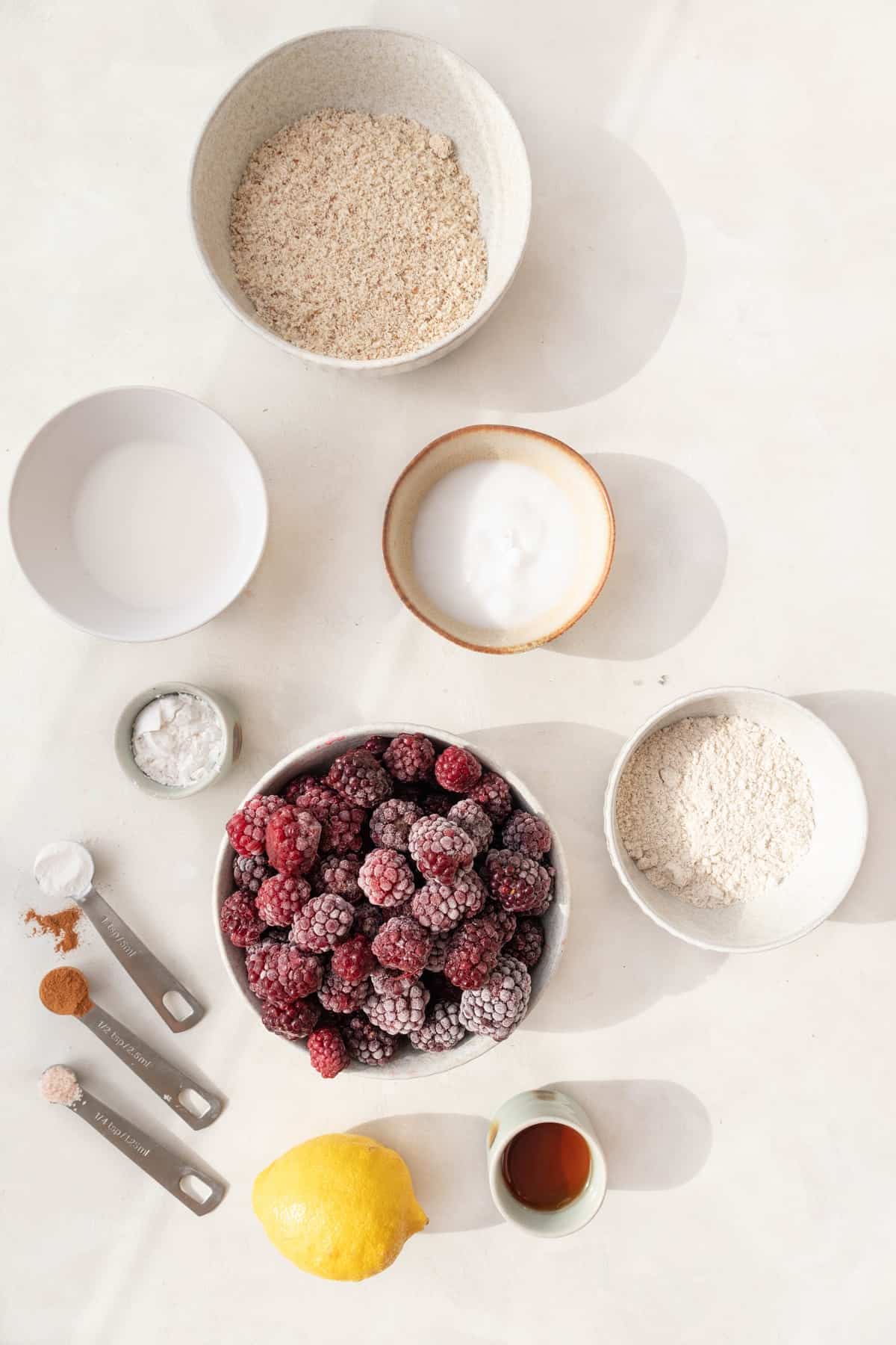 Gluten-free blackberry cobbler ingredients