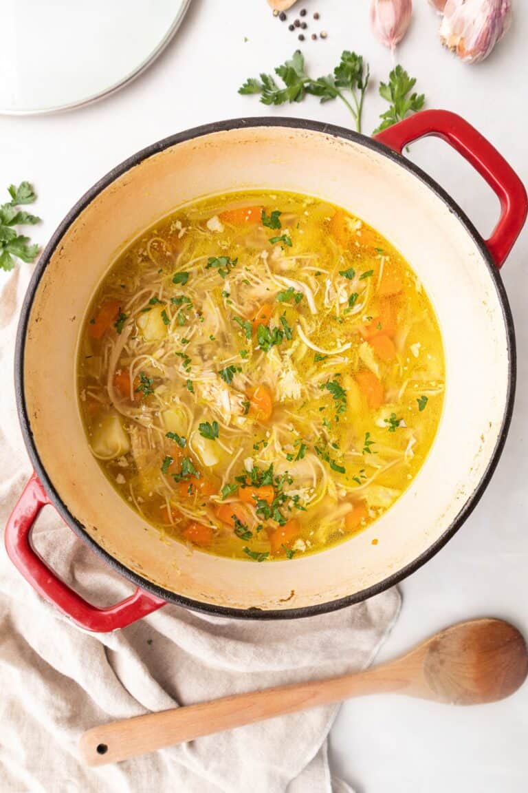 Classic Spanish Chicken Soup Recipe (Sopa De Pollo)