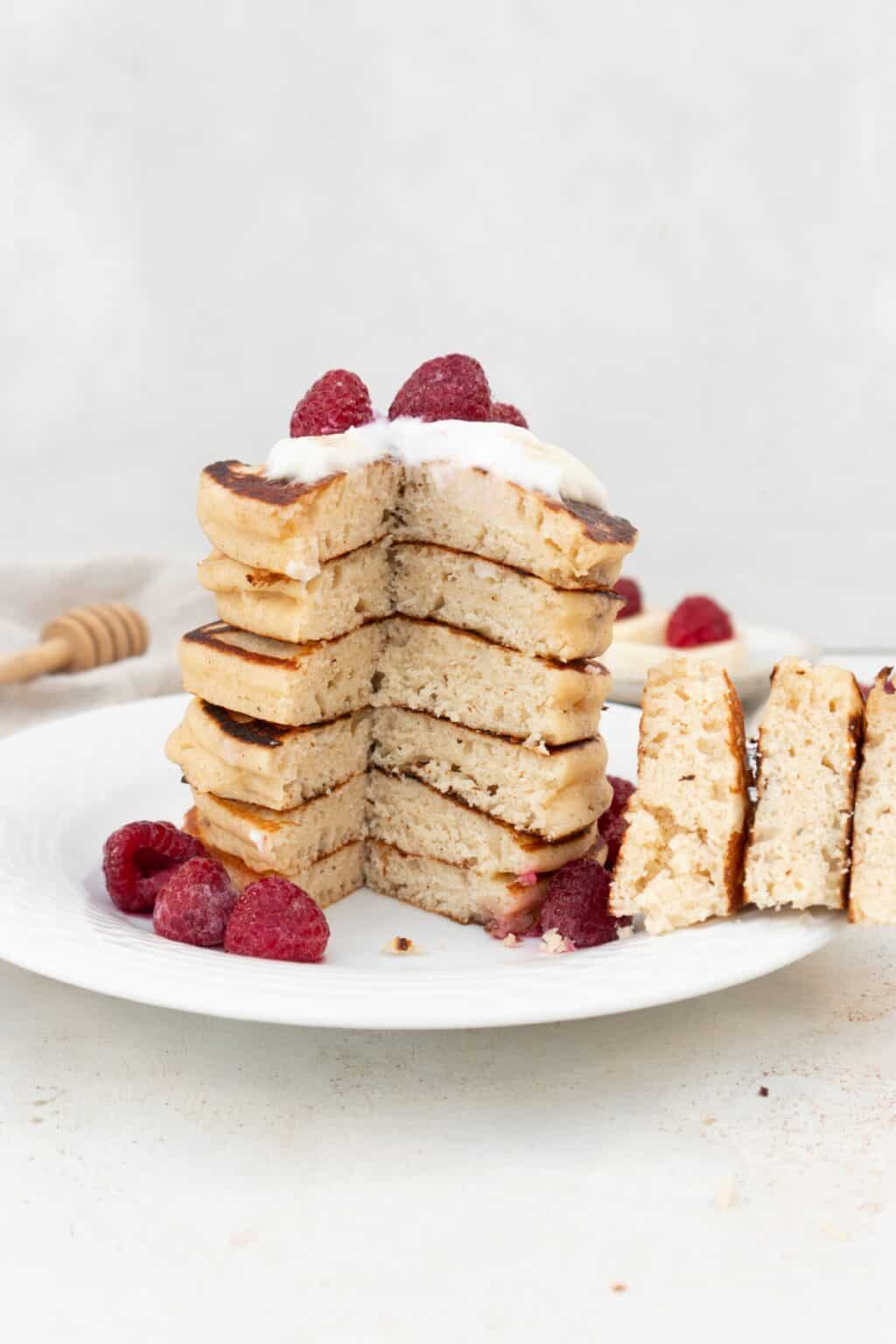 Rice Raspberry Pancakes Fluffy Rice Flour Pancakes Recipe (Dairy-Free)