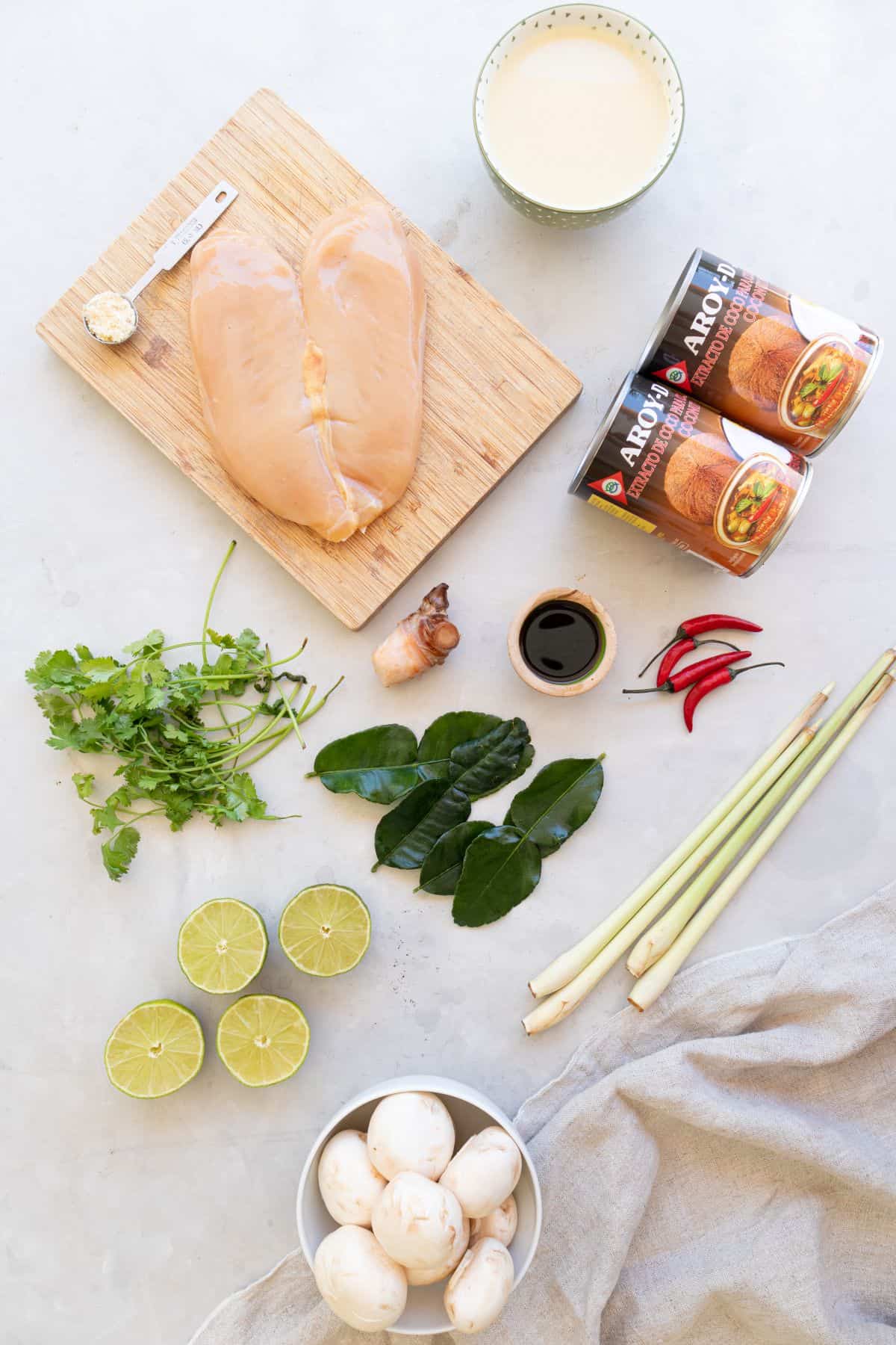 Thai coconut lime chicken ingredients