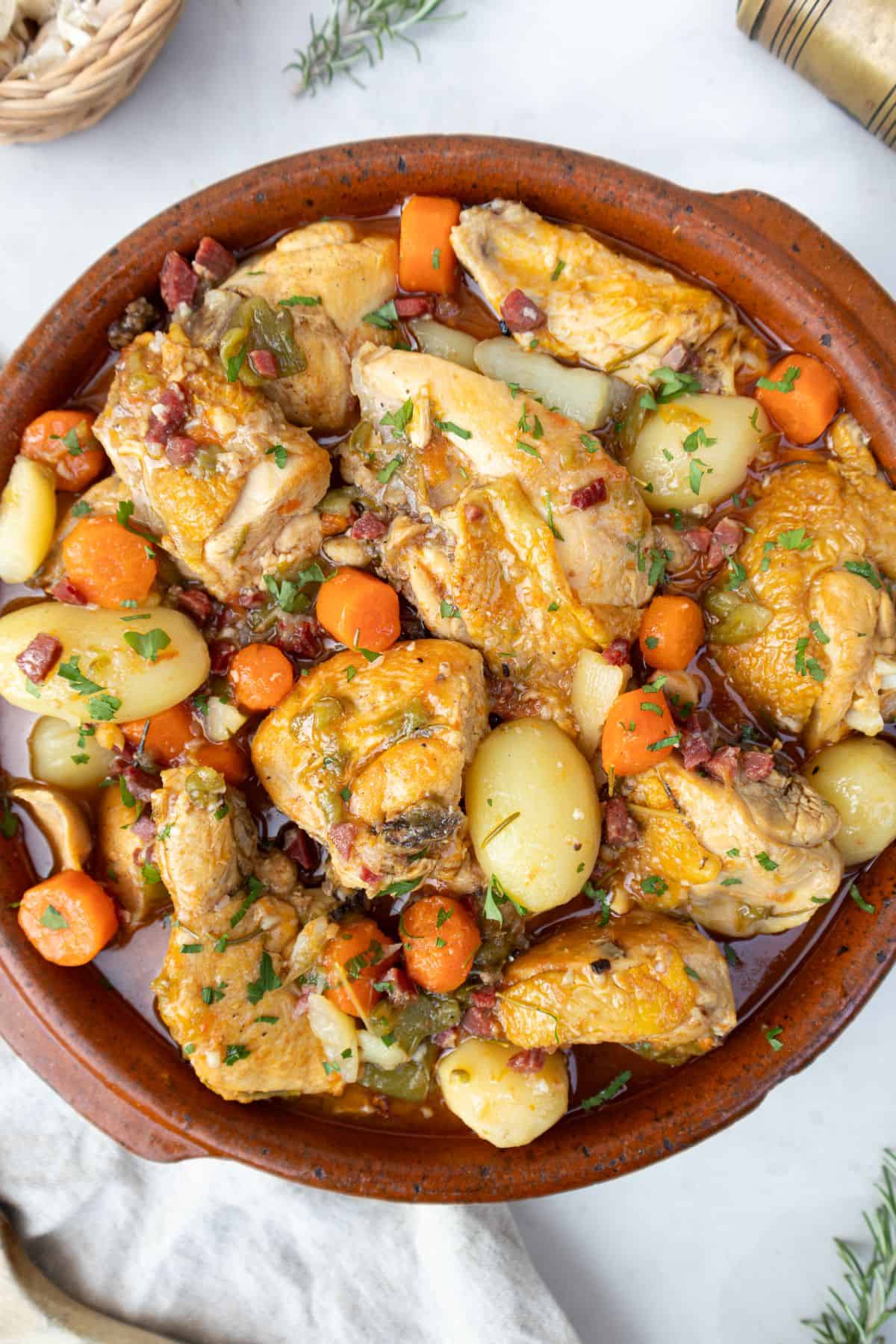 Traditional Spanish chicken stew recipe